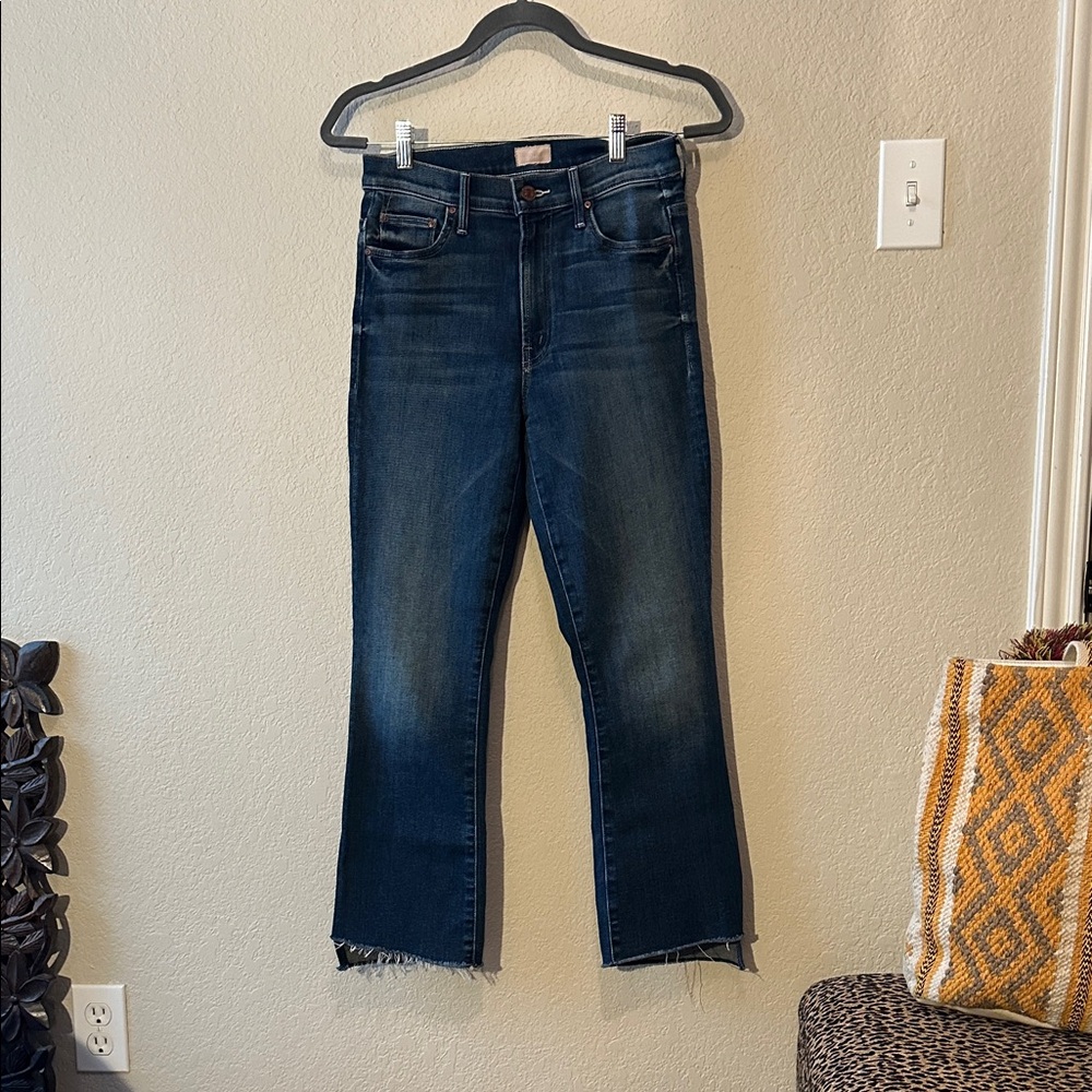 MOTHER Blue Straight Leg Jeans High-Rise Versatile